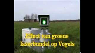 Ganzen verjagen met de Vogelverschrikker LASEROP AUTOMATIC [upl. by Noiemad72]