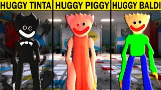 HUGGY TINTA vs HUGGY PIGGY vs HUGGY BALDI Poppy Playtime Morphs  DeGoBooM [upl. by Adnorrehs832]