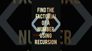 Find Factorial Using Recursion in Python  Python Programming Basics coding shorts [upl. by Tomasz]