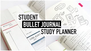 BULLET JOURNALING for STUDENTS  university study planner  exam spreads [upl. by Nezam82]