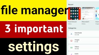 file manager important settings  file manager settings kaise karen [upl. by Antone578]