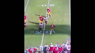 49ers George Kittle with the TD catch from Purdys scramble and throw 🔥shorts 49ers [upl. by Eachern]