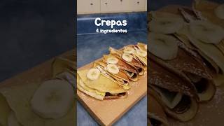 Crepas con solo 4 ingredientes shorts [upl. by Onid]