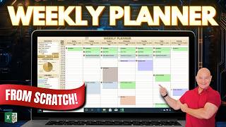 This Weekly Planner Uses The New Excel Checkbox Feature  Free Download [upl. by Abagail854]