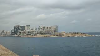 Malta StElmo Bay View of Sliema and Valletta [upl. by Ivzt]