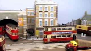 Riding the London trams in 176 scale in a fictional Tooting [upl. by Theadora]