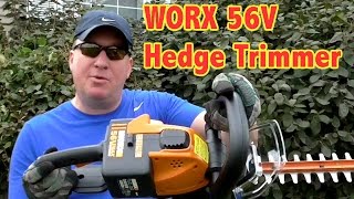 WORX 56V Hedge trimmer Review [upl. by Llenyar440]