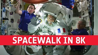 Spacewalk scenes with Thomas and Aki – 8K [upl. by Akessej347]