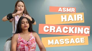 ASMR Hair Cracking Head Massage By Mikku Barber To Model Katha indianbarber sensoryoverloadanxity [upl. by Attevaj]