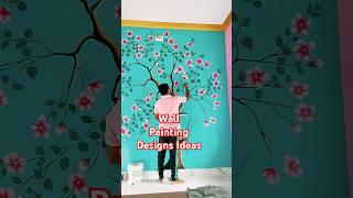 Wall painting designs ideas🎨painting video🎨shortvideo shortpainting [upl. by Norward]