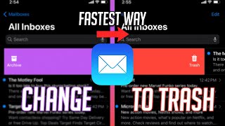 How to Add TRASH Option to iPhone mail Switch Archive to delete FASTESTEASIEST solution [upl. by Placida216]