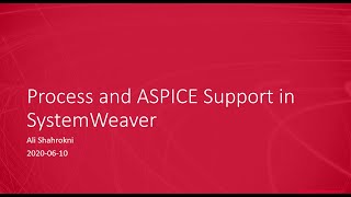 ASPICE and Process Documentation in SystemWeaver [upl. by Ashely]