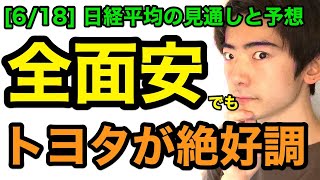 【日経予想】日本株、全面安でもトヨタは絶好調？【618版】 [upl. by Adnolohs]