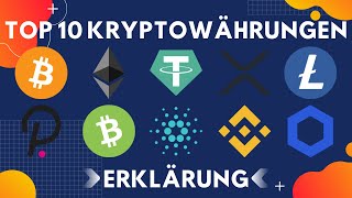 Top 10 Kryptowährungen einfach erklärt [upl. by Evalyn298]