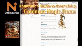 Xanathars Guide To Everything Common Magic Items  Nerd Immersion [upl. by Akselav]