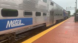 Metra 422 Inbound Departing At Fox Lake IL August 30 2024 [upl. by Eilyw]