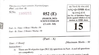 GSEB CHEMISTRY 2023 ANS KEY [upl. by Yvor539]