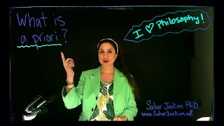 Dr Sahar Joakim What is a priori [upl. by Gault]