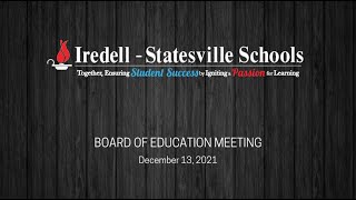 December 2021 Board of Education Meeting [upl. by Eimmot379]