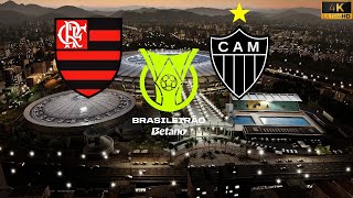 FLAMENGO X ATLETICO MINEIRO  BRASILEIRÃO 2024  RODADA 34  FESTA NO MARACA  Gameplay PES 2O21 [upl. by Llertak]