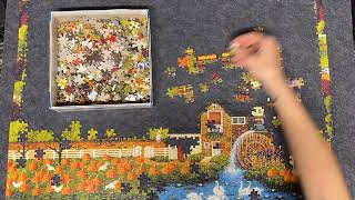 1000 Piece Fall Puzzle Honey Pumpkin Valley Charles Wysocki  Timelapse [upl. by Gunzburg]