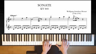 Tutorial Mozart Piano Sonata No 16 in C Major 1st Mvt K 545 [upl. by Talya]