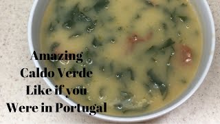 How to make Caldo Verde traditional Portuguese Kale soup [upl. by Etiragram]