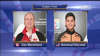 2018 WBMC Singles Final Rafiq Ismail Malaysia vs Dan McLelland Canada [upl. by Jarrid]