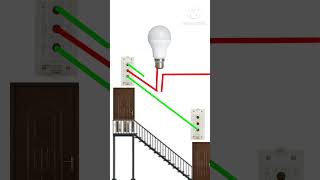 Three way switch light connection for stair aman electronic [upl. by Eineeuq]