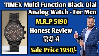 TIMEX Multi Function Black Dial Watch For Men  TIMEX Multi Function Black Dial Watch For Men Review [upl. by Akener]