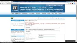 How to submit manuscript at IJSRDcom [upl. by Thadeus]