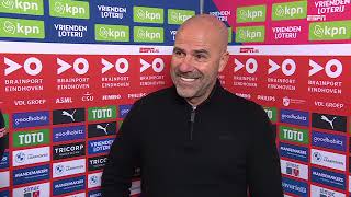 Bosz quotIedere Nederlander die bij mij speelt hoort in het Nederlands elftalquot  PSV 40 PEC  psvpec [upl. by Ytsihc]