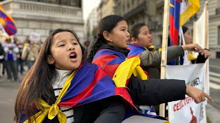 Part 9 Tibetans in Paris continue their ninth week of protest against the erasure of Tibet by Guimet [upl. by Noami]