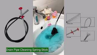 🔥Drain Pipe cleaning spring stick with hooks for drainage system cleaning at home spring cleaning [upl. by Hendrickson]