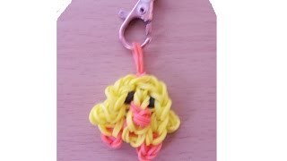 Loom Bands Anleitung deutsch Küken Schüsselanhänger  Charms ChickTutorial [upl. by Dickerson]