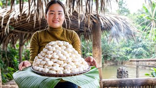 From Struggle to Sweetness Cooking Traditional Rice Cake for Poor Children  Live With Nature [upl. by Brenk]