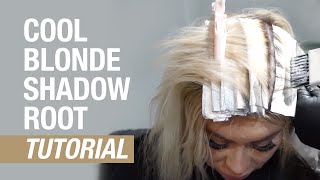 Cool Blonde Hair with Shadow Root Tutorial  Platinum Hair Color Transformation  Kenra Color [upl. by Brietta]