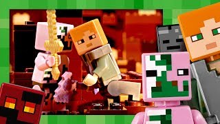 The Nether Fight  LEGO Minecraft  21139  Stop Motion [upl. by Nosrej]