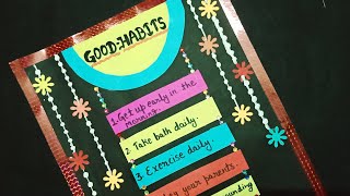 Good habits chart Good habits project  Good habits tlm classroom decoration ideas TLM for school [upl. by Chrisman882]