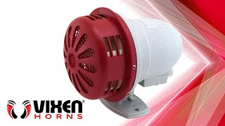 Vixen Horns Motor Driven Electric Siren 12V RedGray VXS9080SCL [upl. by Sabba]