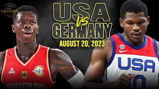 USA vs Germany Full Game Highlights  FIBA World Cup WarmUp  August 20 2023  FreeDawkins [upl. by Light]