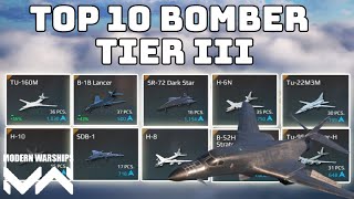 Top 10 Bomber With Highest Total Damage  Modern Warships [upl. by Fredela802]