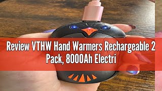 Review VTHW Hand Warmers Rechargeable 2 Pack 8000Ah Electric Hand Warmers Magnetic Hand Warmers wi [upl. by Nolte]