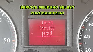 VW SERVICE MELDUNG SELBST ZURÜCKSETZEN PER TASTENKOMBINATION  TUTORIAL  GOLF 5  FACTOREM [upl. by Nylirej]