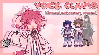 VOICE CLAIMS ★ ZODIACS GACHA ★ CHANNEL ANNIVERSARY SPECIAL [upl. by Cozmo]