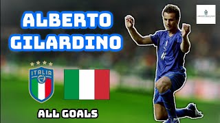 Alberto Gilardino  All 19 Goals for Italy [upl. by Acirdna]