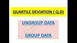 Quartile DeviationQD of Group DataQD of Ungroup DataCoefficient of Q D [upl. by Airotel]