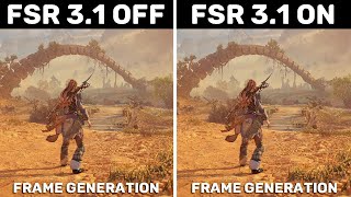 Horizon Forbidden West  RX 580  AMD FSR 31 Frame Generation OFF vs ON  Official Update [upl. by Yuht]