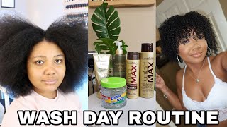 Natural Hair Wash Day Routine 2021  LustraSilk One Brand Tutorial [upl. by Russ117]