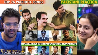 Pakistani Couple Reacts To Top 76 Patriotic Songs Of All Time  15th Aug Special  Indian Songs [upl. by Aydiv]